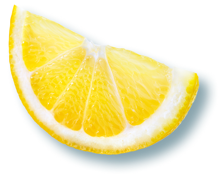 A juicy chunk of lemon