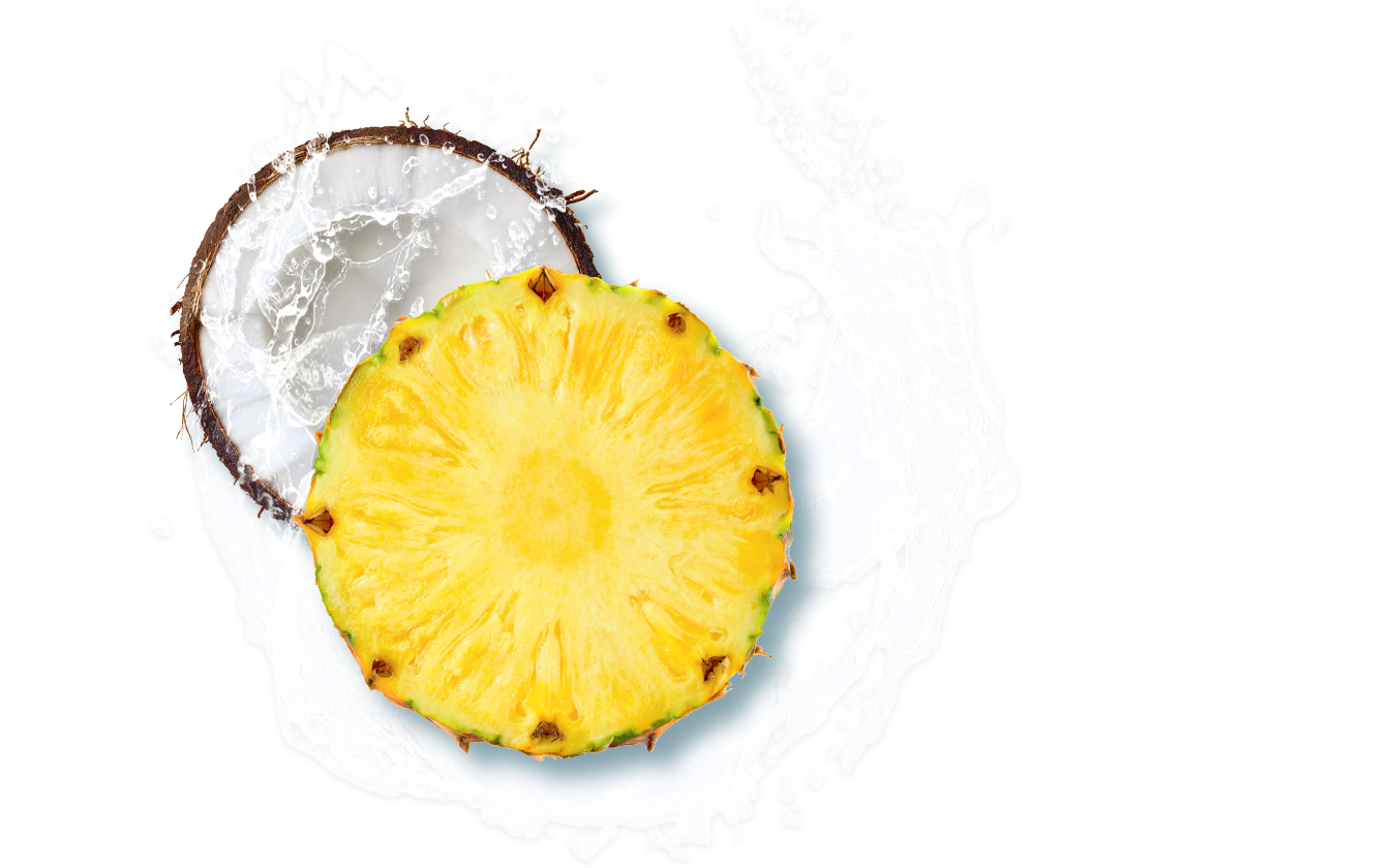 A juicy explosion of coconut and pineapple
