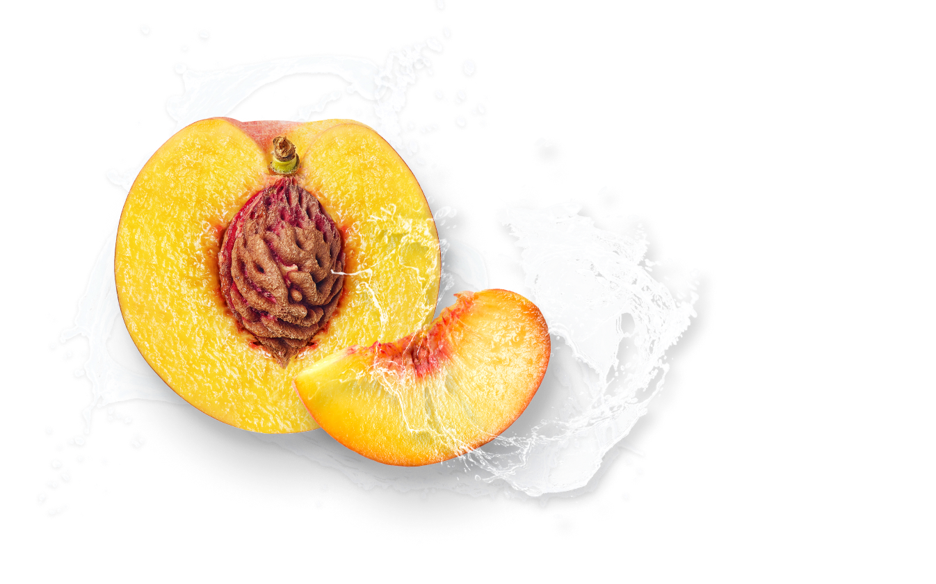 A juicy explosion of peach