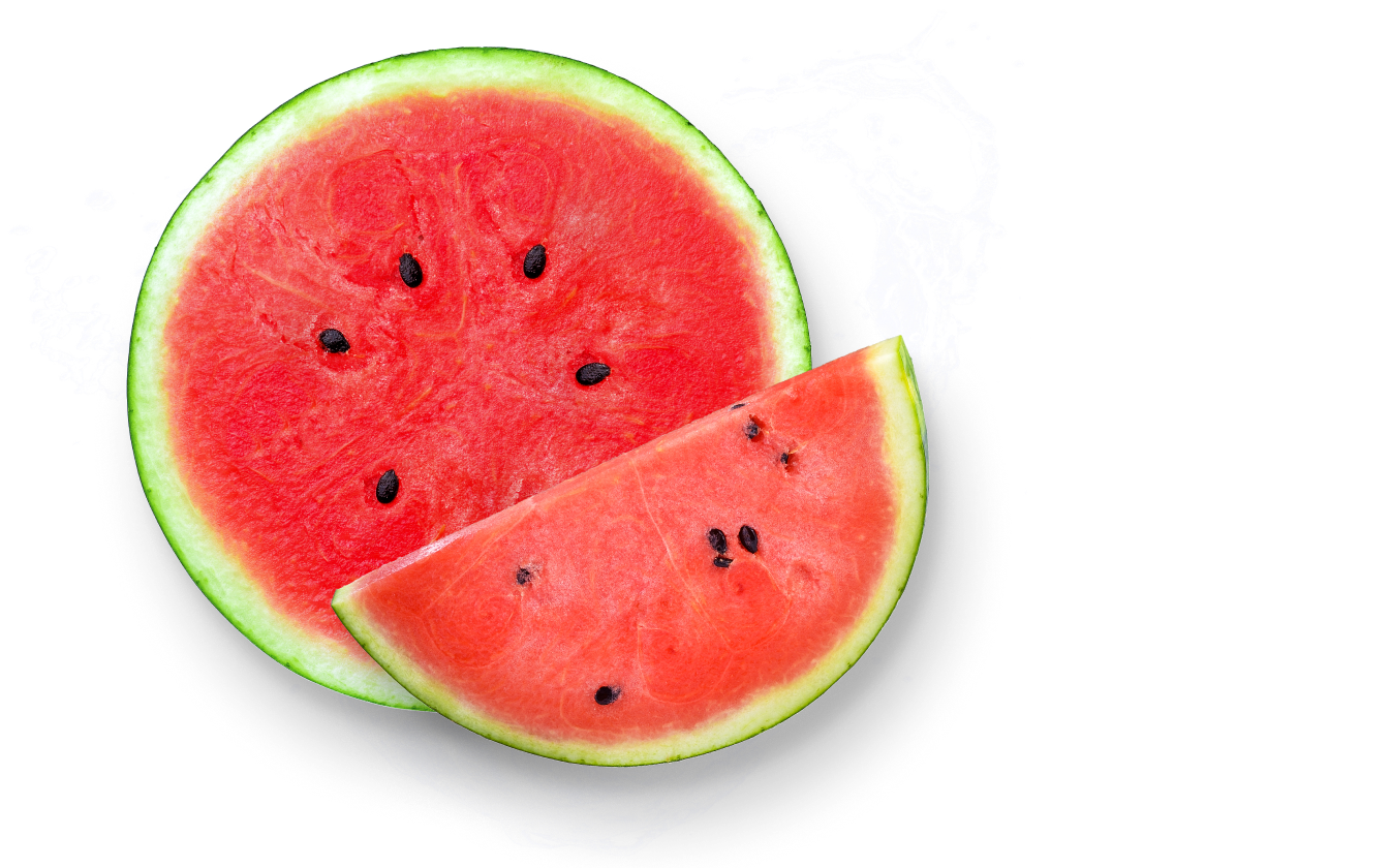 Une explosion de pastèque montrant l'intérieur juteux de la pastèque